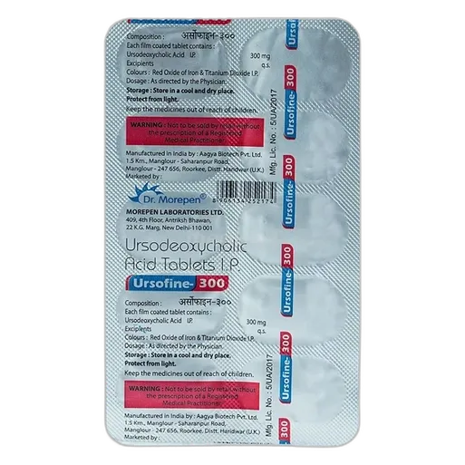 ursofine 300mg tablet 10's